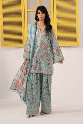Digital 3PC Printed Lawn Suit