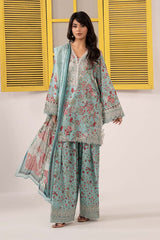 Digital 3PC Printed Lawn Suit